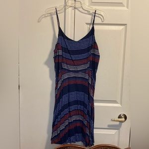 Old Navy red, white and blue circle skirt spaghetti strap dress